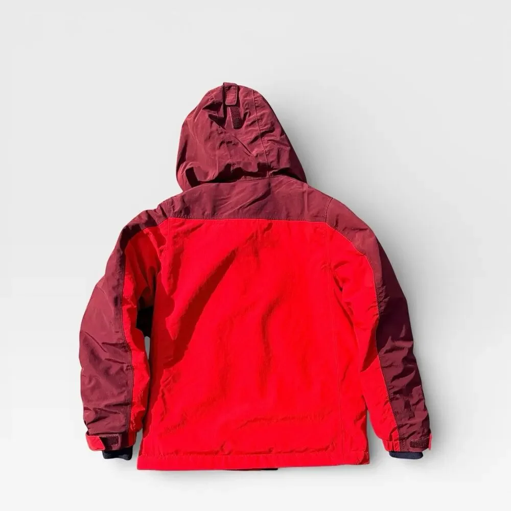 Lands' End Squall Jacket Youth Medium 10-12 Red Grow-A-Longs Hooded Ski‎ Winter